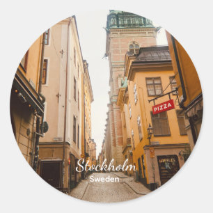 Oude Stad, Stockholm, Zweden Souvenir Ronde Sticker