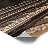 Oude stad, T1 Duplex-trein op spoorrails Poster (Hoek)