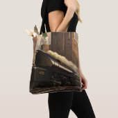 Oude stad, T1 Duplex-trein op spoorrails Tote Bag (Dichtbij)