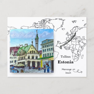 Oude Stad, Tallinn Estland Briefkaart