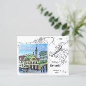 Oude Stad, Tallinn Estland Briefkaart (Staand voorkant)