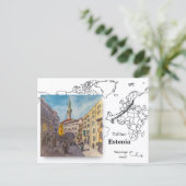 Oude Stad, Tallinn Estland Briefkaart (Staand voorkant)