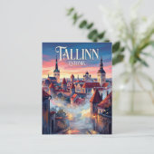 Oude Stad Tallinn Estland Briefkaart (Staand voorkant)