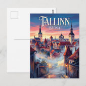 Oude Stad Tallinn Estland Briefkaart (Voorkant / Achterkant)