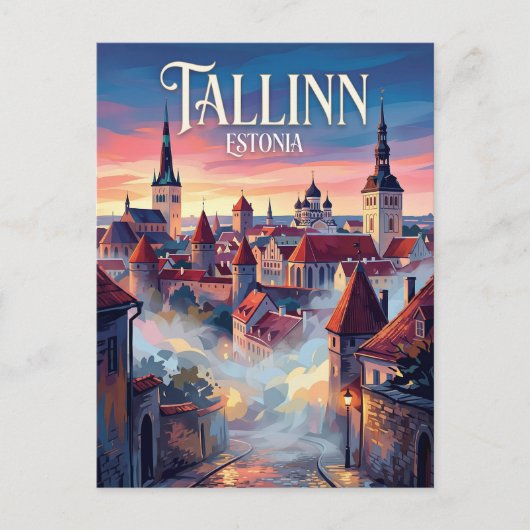 Oude Stad Tallinn Estland Briefkaart (Voorkant)