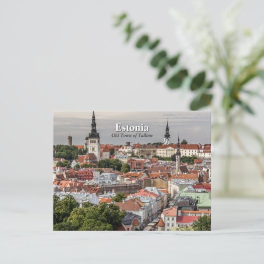 Oude stad Tallinn Estland Briefkaart (Staand voorkant)
