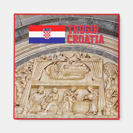 Oude stad Trogir in Kroatië, reizen Magneet (Voorkant)