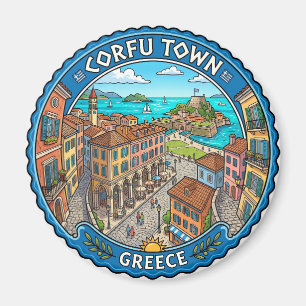 Oude Stad van Corfu Griekenland Magneet