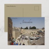 Oude stad van Jeruzalem Westerne Muur Klaagmuur Briefkaart (Voorkant / Achterkant)