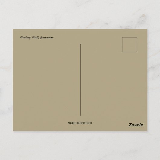 Oude stad van Jeruzalem Westerne Muur Klaagmuur Briefkaart (Achterkant)