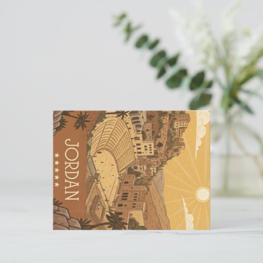  oude stad van Jordanië Briefkaart (Staand voorkant)