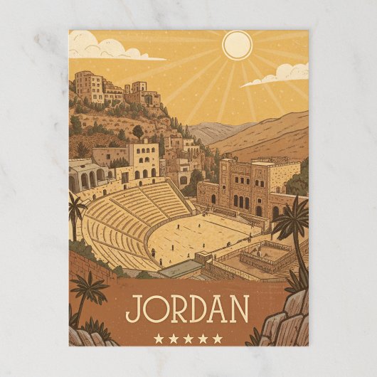  oude stad van Jordanië Briefkaart