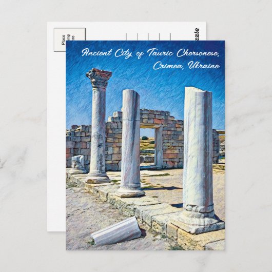 Oude stad van Taurisch Chersonesos Oekraïne Briefk Briefkaart (Voorkant / Achterkant)