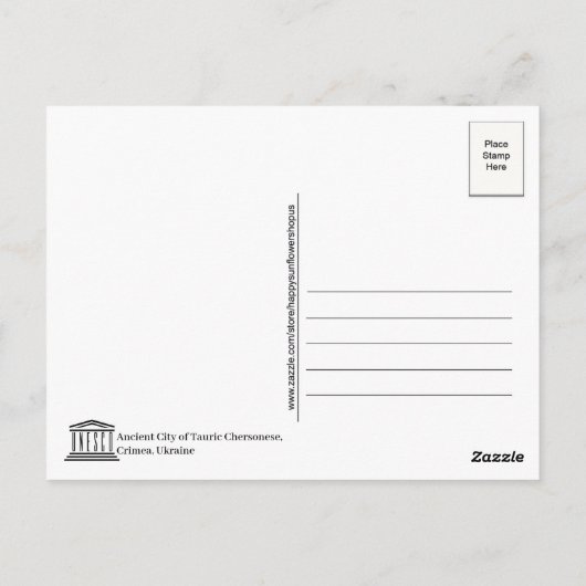 Oude stad van Taurisch Chersonesos Oekraïne Briefk Briefkaart (Achterkant)