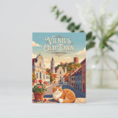 Oude Stad Vilnius Litouwen Briefkaart (Staand voorkant)