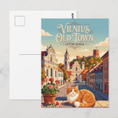 Oude Stad Vilnius Litouwen Briefkaart (Voorkant / Achterkant)