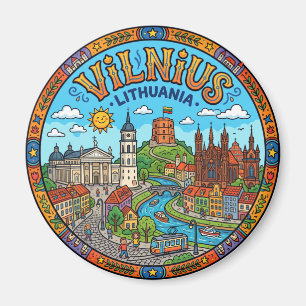 Oude Stad Vilnius Litouwen Magneet