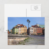 Oude stad Warschau Briefkaart (Voorkant / Achterkant)