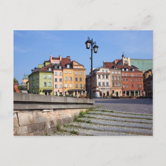 Oude stad Warschau Briefkaart (Voorkant)