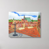 Oude Stad Warschau Canvasprint Canvas Afdruk (Voorkant)