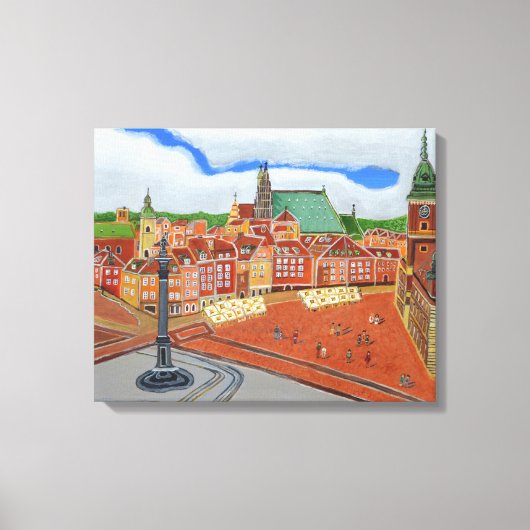 Oude Stad Warschau Canvasprint Canvas Afdruk (Voorkant)