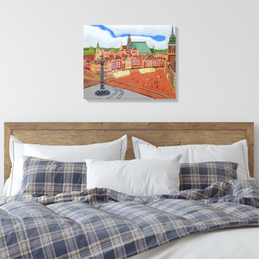 Oude Stad Warschau Canvasprint Canvas Afdruk (Insitu (Slaapkamer))