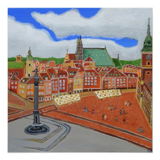 Oude Stad Warschau Poster (Voorkant)