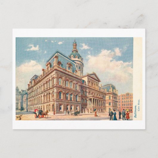 Oude Stadhuis in Baltimore Briefkaart (Voorkant)
