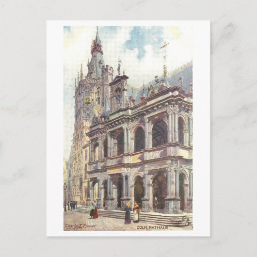 Oude Stadhuis, Keulen, Duitsland Briefkaart (Voorkant)