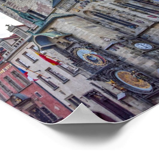 Oude Stadhuis, Praag, Tsjechië Poster (Hoek)