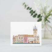 Oude stadhuis. Prague Czech Briefkaart (Staand voorkant)