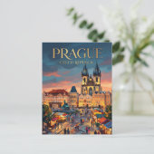 Oude Stadplein, Praag Tsjechië Briefkaart (Staand voorkant)