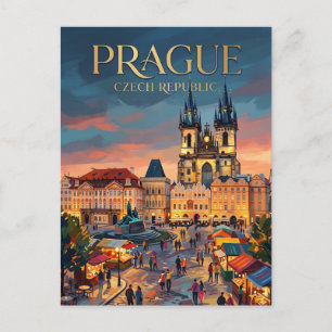 Oude Stadplein, Praag Tsjechië Briefkaart