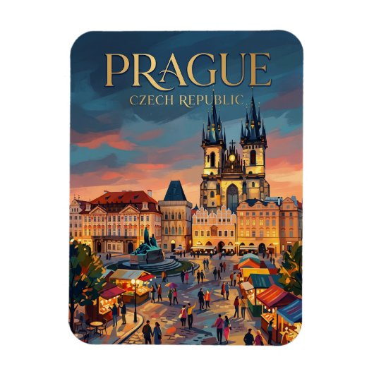 Oude Stadplein, Praag Tsjechië Magneet (Verticaal)
