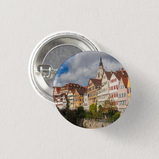 Oude stadsgebouwen | Duitsland Ronde Button 3,2 Cm (Voorkant /achterkant)