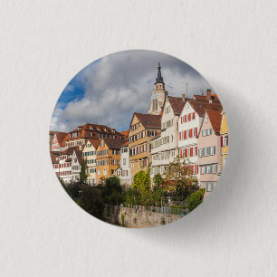 Oude stadsgebouwen   Duitsland Ronde Button 3,2 Cm
