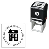 Oude stadshuis met hartterugkeer  zelfinktende stempel (In situ)