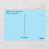 Oude Stadsmarkt Warschau Polen Briefkaart (Achterkant)