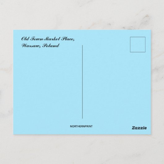 Oude Stadsmarkt Warschau Polen Briefkaart (Achterkant)