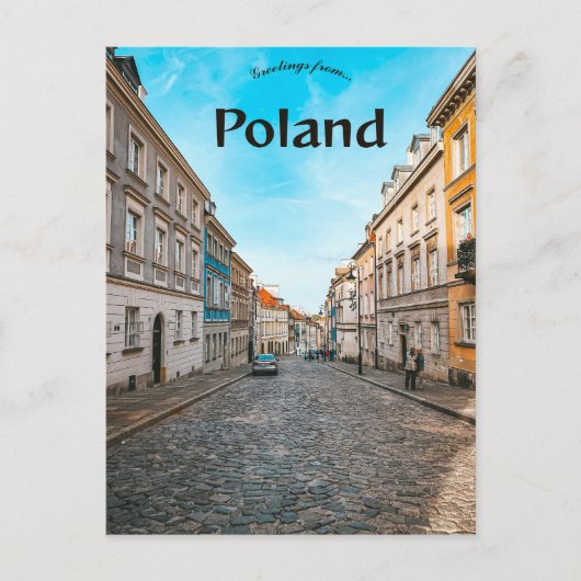 Oude Stadsmarkt Warschau Polen Briefkaart (Voorkant)