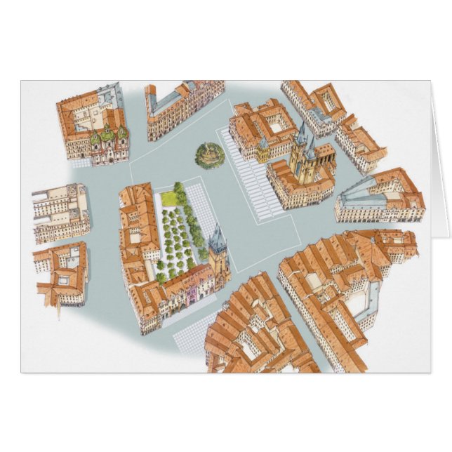 Oude stadsplein. Prague Czech (Voorkant Horizontaal)