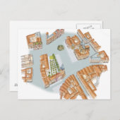 Oude stadsplein. Prague Czech Briefkaart (Voorkant / Achterkant)