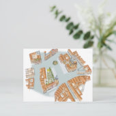 Oude stadsplein. Prague Czech Briefkaart (Staand voorkant)