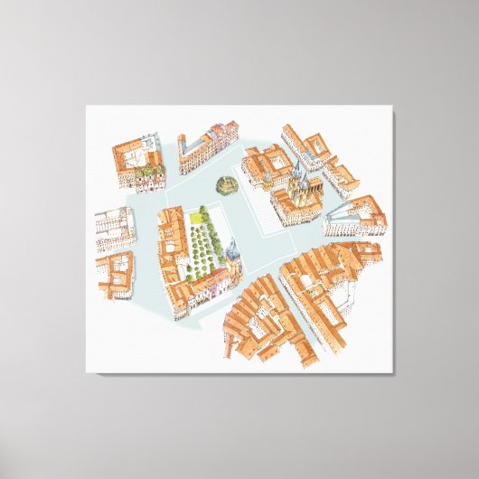 Oude stadsplein. Prague Czech Canvas Afdruk (Voorkant)