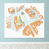 Oude stadsplein. Prague Czech Canvas Afdruk (Insitu (Houten vloer))