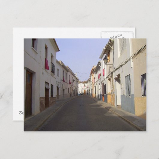 Oude stadsstraat. Spanje. Briefkaart (Voorkant / Achterkant)
