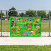 Oude stadswegen voor auto's 2 1/2' x 4' spandoek (Insitu)