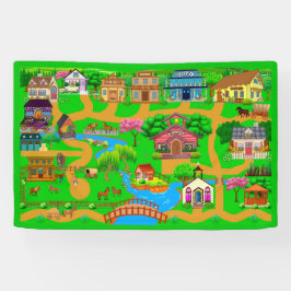 Oude stadswegen voor auto's 2 1/2' x 4' spandoek