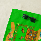 Oude stadswegen voor auto's strandlaken (In situ)