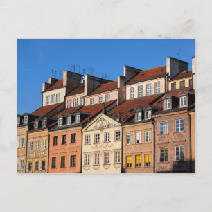 Oude stadswoningen in Warschau Briefkaart